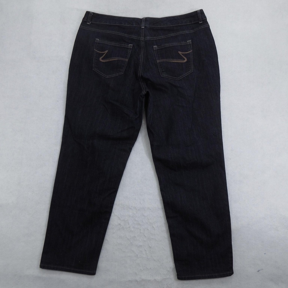 Just My Size Classic Fit Straight Jeans Womens 20W Blue High Rise Stretch Denim - Picture 2 of 15